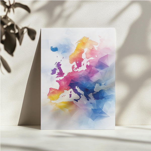 Pastel Europe Geometric Map