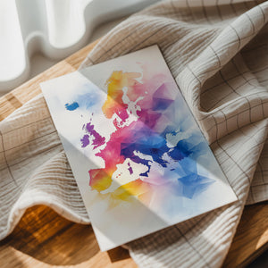 Pastel Europe Geometric Map