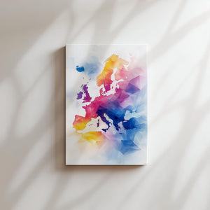 Pastel Europe Geometric Map