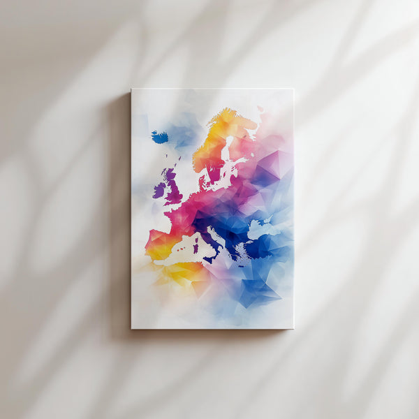 Pastel Europe Geometric Map