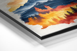 Autumnal Chapel Mountain Scene