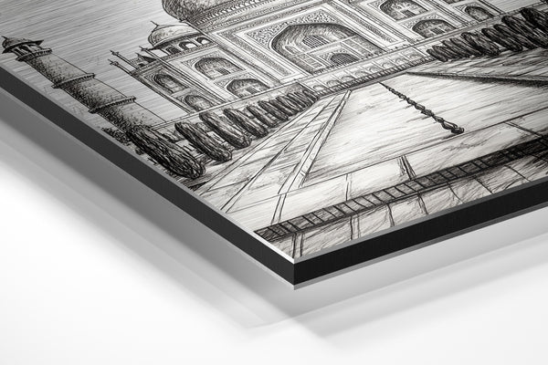 Taj Mahal Ink Sketch