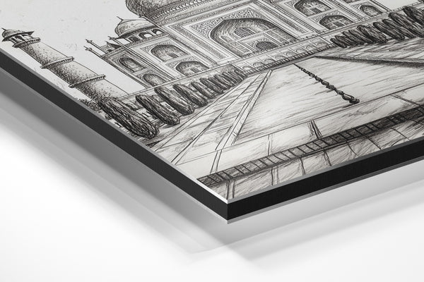 Taj Mahal Ink Sketch