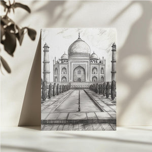 Taj Mahal Ink Sketch
