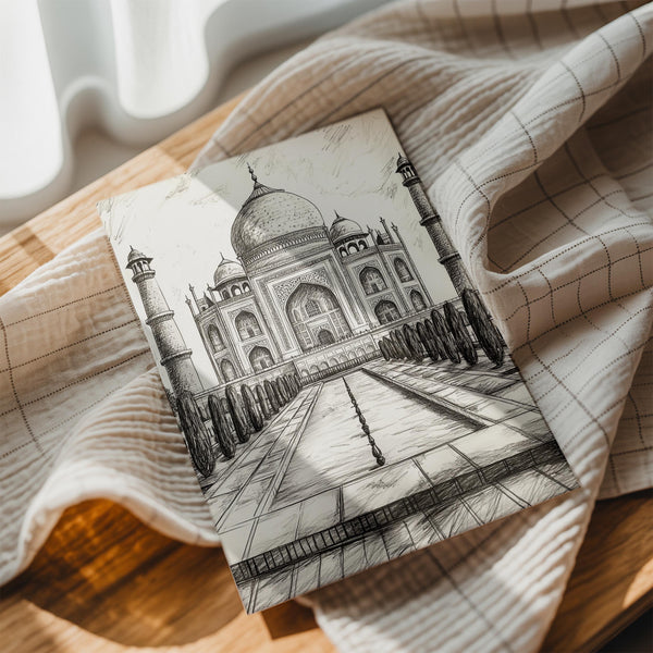 Taj Mahal Ink Sketch