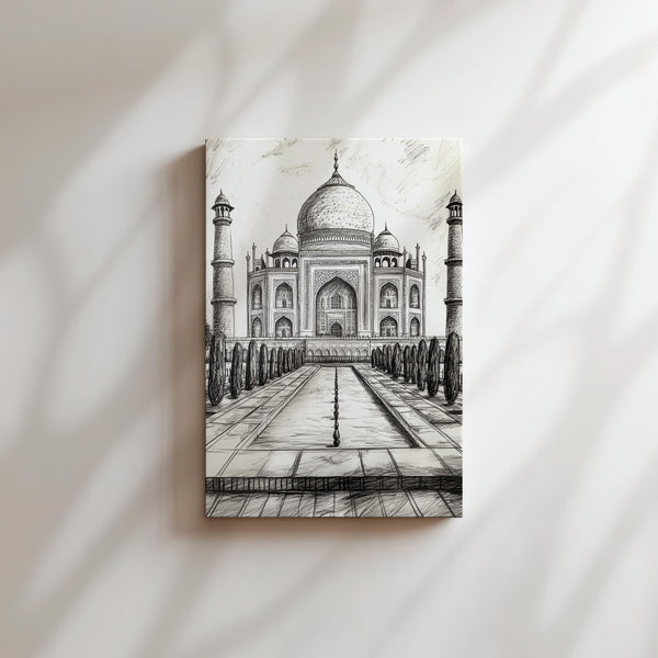 Taj Mahal Ink Sketch