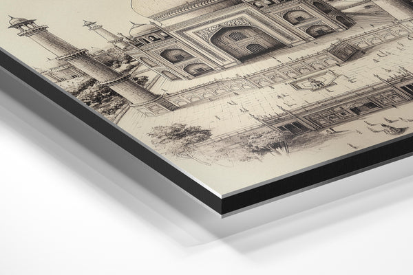 Aerial Taj Mahal View