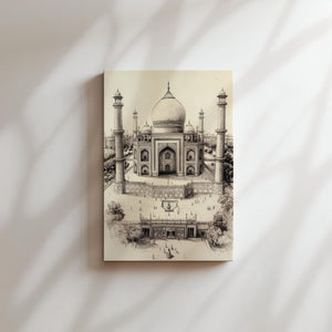 Aerial Taj Mahal View