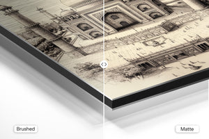 Aerial Taj Mahal View