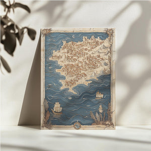Vintage Coastal Map