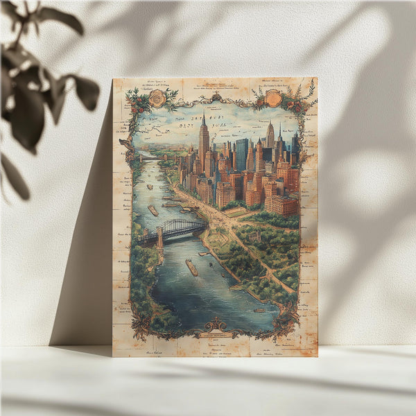 Vintage New York Map