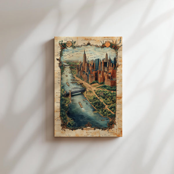 Vintage New York Map