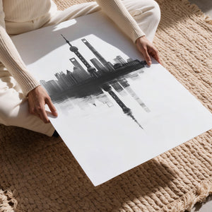 Monochrome Shanghai Skyline