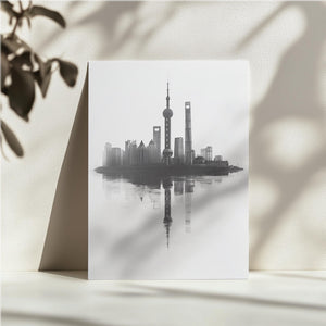 Monochrome Shanghai Skyline