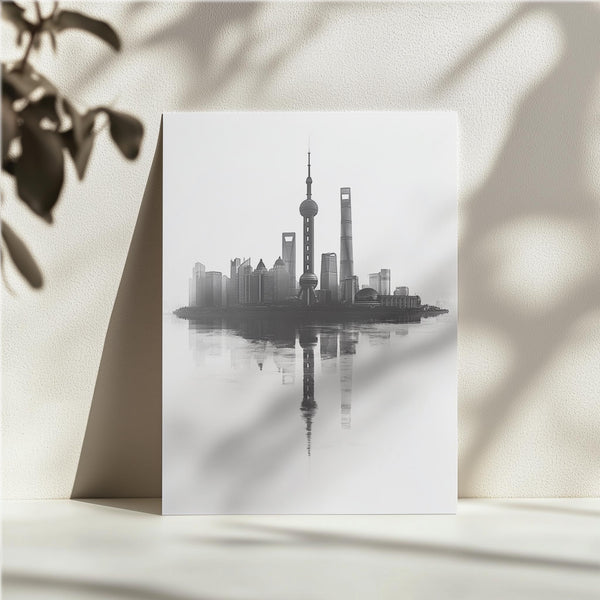 Monochrome Shanghai Skyline
