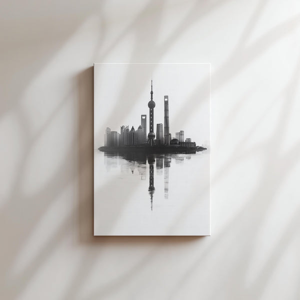 Monochrome Shanghai Skyline