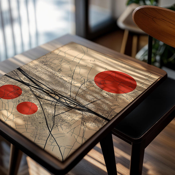 Red Mapping Abstract View