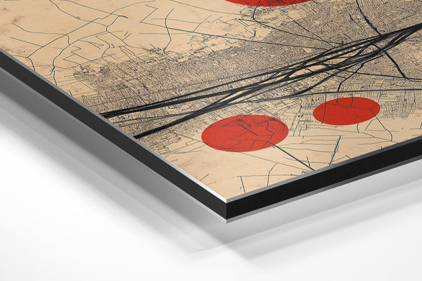 Red Mapping Abstract View