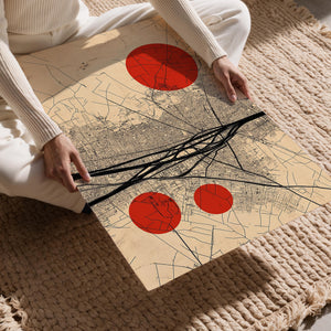 Red Mapping Abstract View