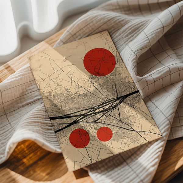 Red Mapping Abstract View