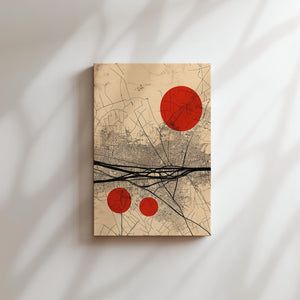 Red Mapping Abstract View