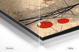 Red Mapping Abstract View