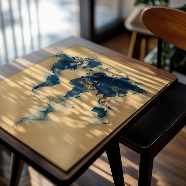 World Map Smoke Flow