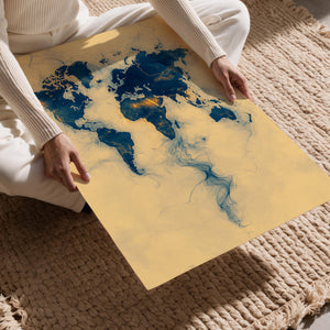 World Map Smoke Flow