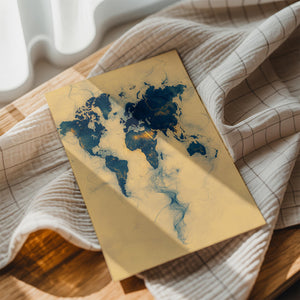 World Map Smoke Flow