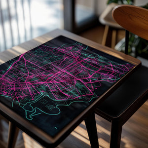 Neon Street Map Design