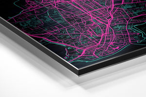 Neon Street Map Design