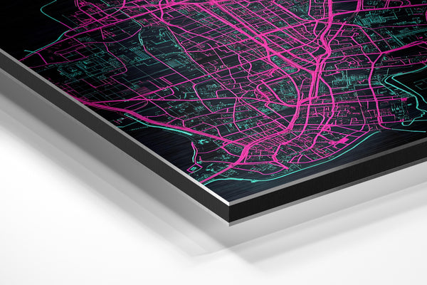 Neon Street Map Design