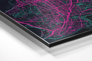 Neon Street Map Design