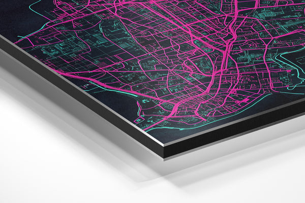 Neon Street Map Design