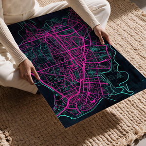 Neon Street Map Design