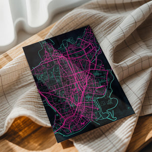 Neon Street Map Design