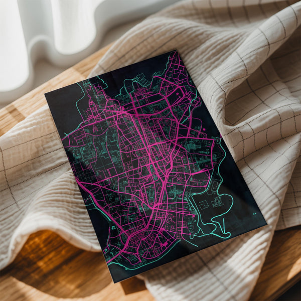 Neon Street Map Design