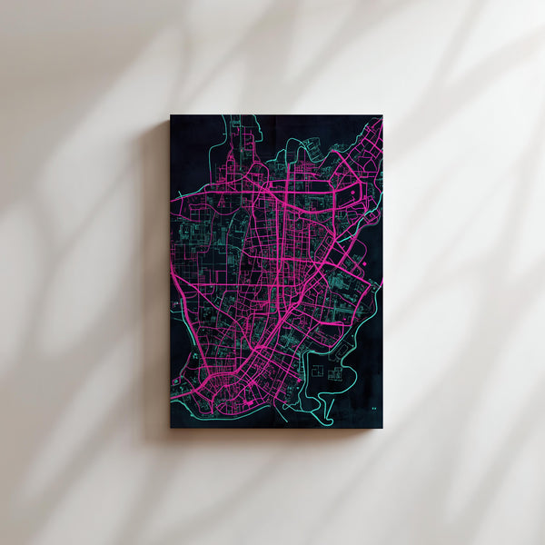 Neon Street Map Design