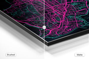 Neon Street Map Design