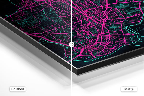 Neon Street Map Design