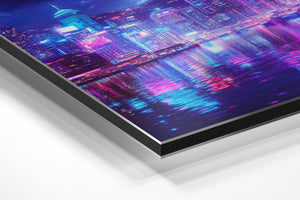 Neon Skyline Reflection