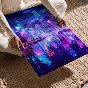 Neon Skyline Reflection