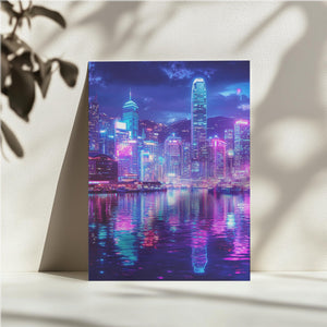 Neon Skyline Reflection