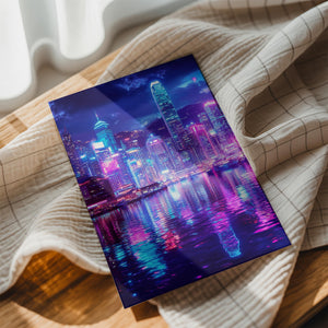 Neon Skyline Reflection