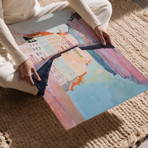 Watercolor Canal Reflections