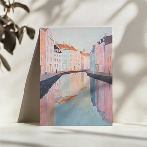 Watercolor Canal Reflections