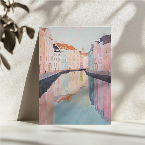 Watercolor Canal Reflections