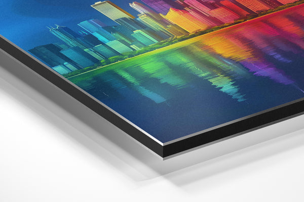 Rainbow Skyline Reflection