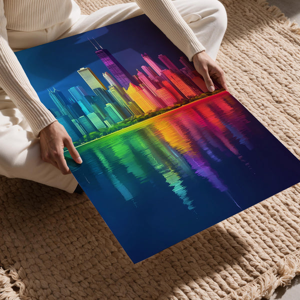 Rainbow Skyline Reflection