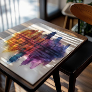 Watercolor Reflective Skyline